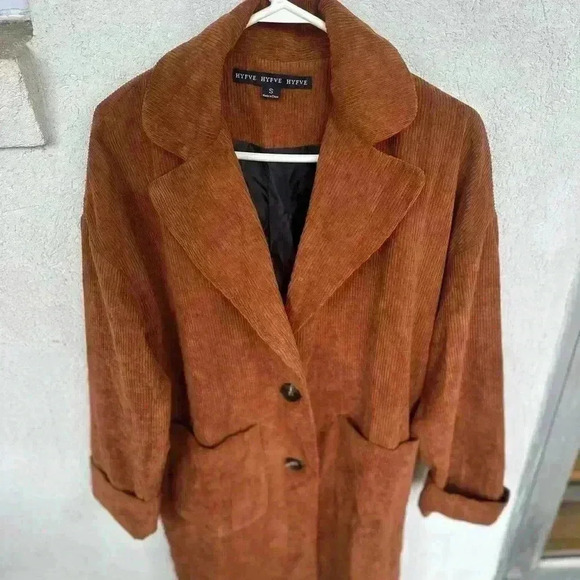 Women's Brown Corduroy Jacket - Picture 2 of 9